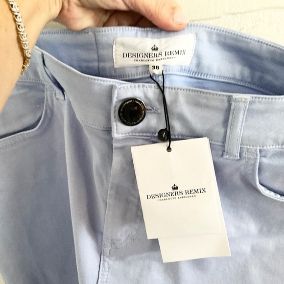 NWT Designers Remix CHARLOTTE ESKILDSEN Mini Pencil Skirt Periwinkle Blue Sz M - Picture 13 of 16